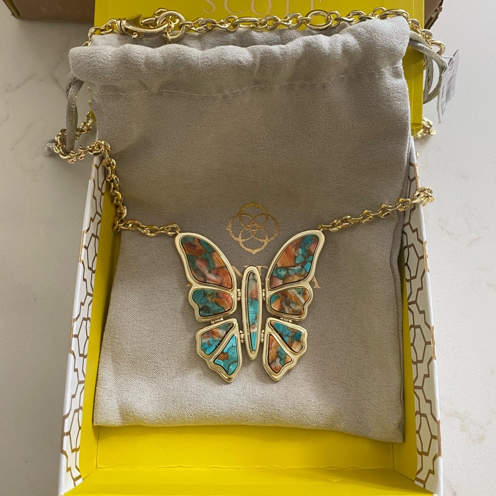 Kendra Scott Ember Gold Butterfly Necklace